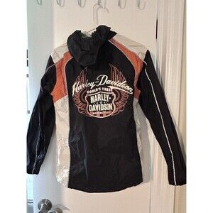 Harley-Davidson Womens Windbreaker Jacket Riding Gear Genuine MotorClothes w Bag